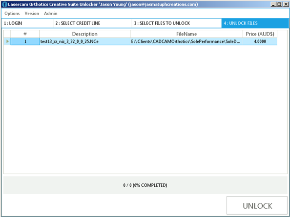 Lasercam Orthotics Suite Unlocker
